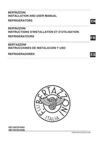 Notice BERTAZZONI REF36FDFIXNV Fridge