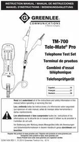 Notice Tempo TELEMATE PRO TM700 équipements de mesure
