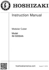 Notice Hoshizaki IM500SAB Machine à glace