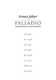 Notice Sonus Faber PALLADIO PSG101 Caisson de basses