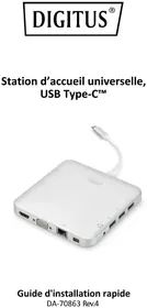 Notice Digitus DA70863 Station d'acceuil