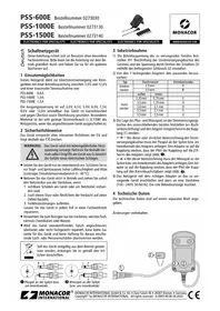 Notice Monacor PSS600E Commutateur