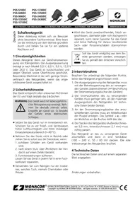 Notice Monacor PSS1205DC Commutateur