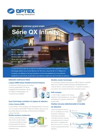 Notice OPTEX QXIDTX5 Détecteur de mouvement extérieur