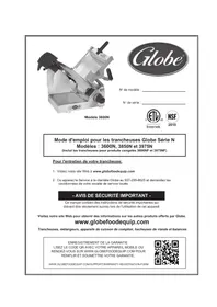 Notice Globe 3600N Trancheuse