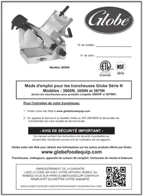 Notice Globe 3850N Trancheuse