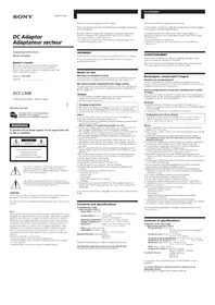 Notice SONY DCCL50B Autres accessoires pour appareil photo