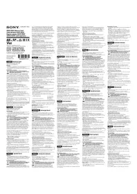 Notice SONY SFM256T Mémoire Flash