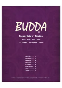 Notice Budda SUPERDRIVE SD45 Ampli guitare