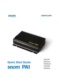 Notice Snom PA1 Autres accessoires de téléphones