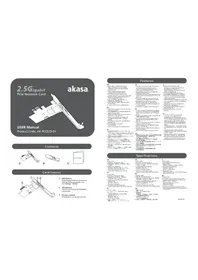 Notice AKASA AKPCCE2501 Carte réseau / adaptateur