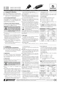 Notice Monacor BC4000L Chargeur de piles