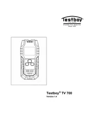 Notice Testboy TV 700 Measuring equipment