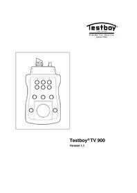 Notice Testboy TV 900 Measuring equipment
