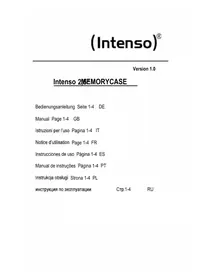 Notice INTENSO MEMORY CASE 2 Disque dur externe