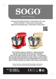 Notice Sogo SS14506 Robot ménager