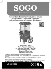 Notice Sogo SS11330 Machine à popcorn
