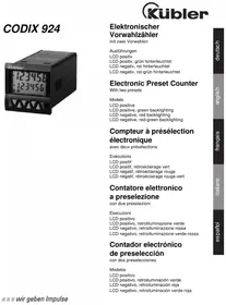 Notice Kübler CODIX 924 équipements de mesure