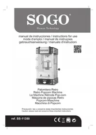 Notice Sogo SS11350 Machine à popcorn