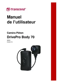 Notice TRANSCEND DRIVEPRO BODY 70 Sportscam