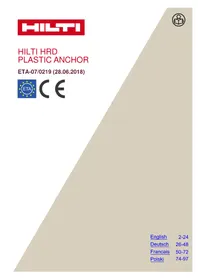 Notice HILTI HRDH Visseuse