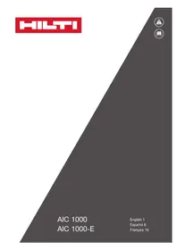 Notice HILTI AIC 1000 Purificador de aire