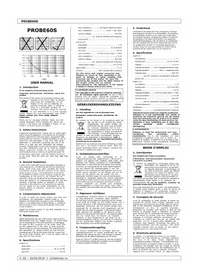 Notice VELLEMAN PROBE60S Multimètre