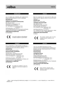 Notice Velbus VMBCS01 Contacteur magnétique pour portes