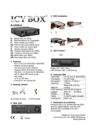Notice Icy Box CARRIER IB148SSKB Boîtier pour disque dur