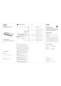 Notice ZYXEL XGS101012 Commutateur