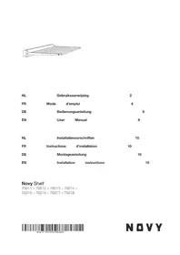 Notice NOVY SHELF 70014 Éclairage