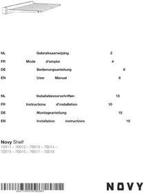 Notice NOVY SHELF 70018 Éclairage