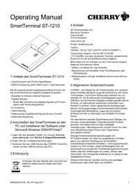 Notice Cherry SMARTTERMINAL ST1210 Terminal de paiement électronique