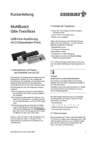 Notice Cherry MULTIBOARD G818000 Computertastatur