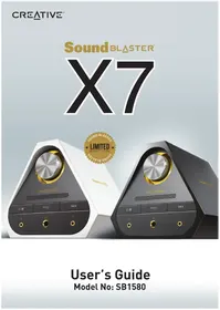 Notice CREATIVE SOUND BLASTER X7 Casque
