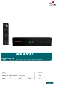Notice TRIAX TR 65 Recepteur