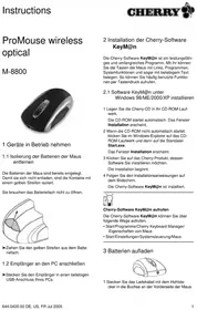 Notice Cherry PROMOUSE M8800 Souris d'ordinateur
