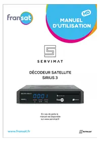 Notice SERVIMAT SIRIUS 3 Recepteur