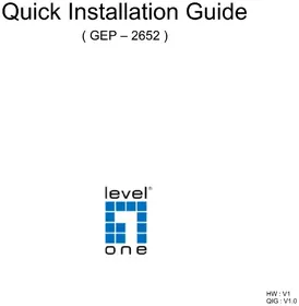 Notice LEVELONE GEP2652 Maison intelligente