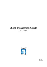 Notice LEVELONE GTL2091 Commutateur