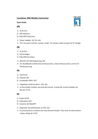Notice LEVELONE GVT0500 Convertisseur audio/vidéo
