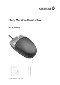 Notice Cherry M5010 Souris d'ordinateur