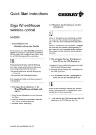 Notice Cherry ERGO WHEELMOUSE M6500 Kabellose Maus