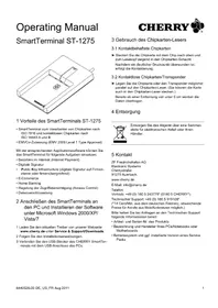 Notice Cherry SMARTTERMINAL ST1275 Smartcard-Lesegerät