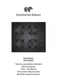 Notice CONTINENTAL EDISON CECTG4VW1 Cuisinière