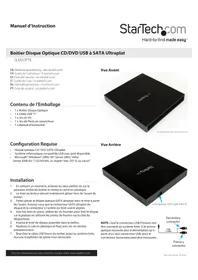 Notice StarTech.com SLMSOPTB Boîte de stockage