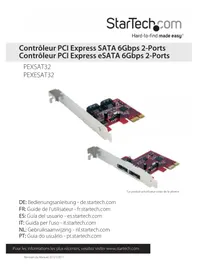 Notice StarTech.com PEXESAT32 Carte d'extension informatique