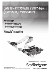 Notice StarTech.com PEX2S552LP Carte d'extension informatique