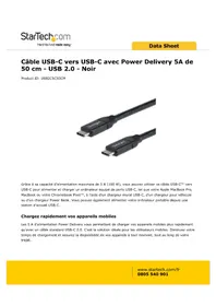 Notice StarTech.com USB2C5C50CM Câble pour ordinateur et périphérique