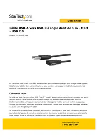 Notice StarTech.com USB2AC1MR Câble pour ordinateur et périphérique